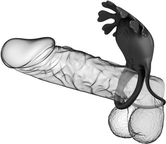 Pretty Love Vibrant Penis Ring Δονούμενο Δαχτυλίδι Πέους Σιλικόνης Μαύρο BI-210311-1