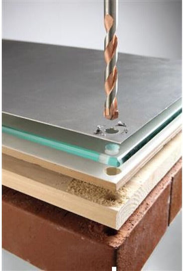 KWB Drill Carbide Titanium with SDS Plus Shank for Glass, Tiles, Masonry, Metal and Wood 12x160mm