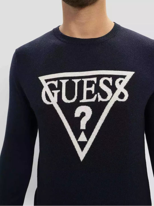 Guess Ανδρική Μπλούζα Μακρυμάνικη Smart Blue