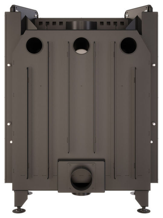 Saven Wood Fireplace Insert with Straight Window