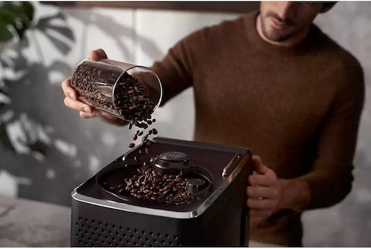 Saeco GranAroma Deluxe Αυτόματη Μηχανή Espresso 1500W Πίεσης 15bar για Cappuccino με Μύλο Άλεσης Μαύρο/Ασημί
