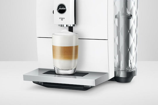 Jura Ena 8 Full Nordic Αυτόματη Μηχανή Espresso 1450W Πίεσης 15bar με Μύλο Άλεσης Λευκή 15491