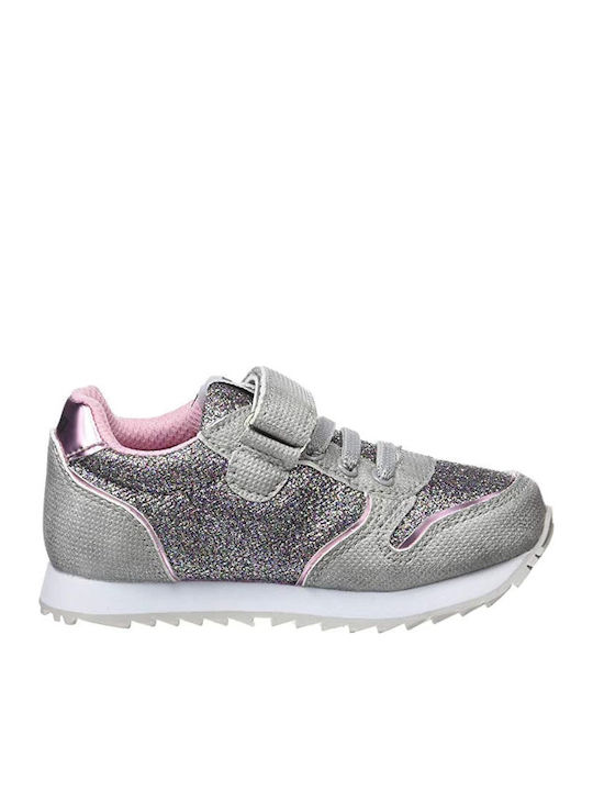 Kinder Sneakers mit Klettverschluss Silber