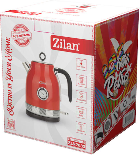 Zilan Βραστήρας 1.7lt 2200W Κόκκινος