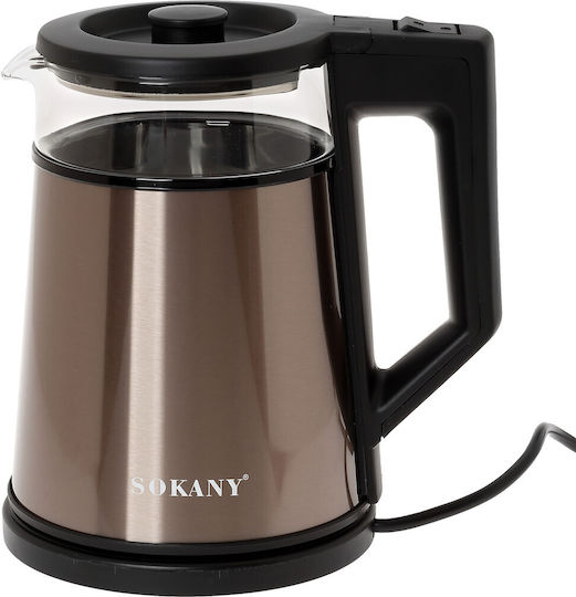 Sokany Βραστήρας 1.7lt 2000W Χρυσός