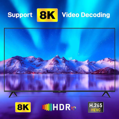 H96 TV-Box M1 8K UHD mit WiFi 4GB RAM und 64GB Speicherplatz mit Betriebssystem Android 13.0