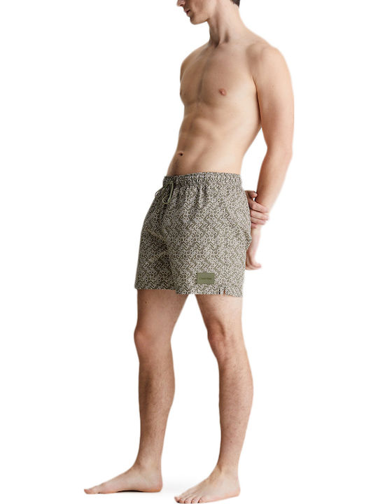 Herren Badebekleidung Shorts Khaki mit Mustern