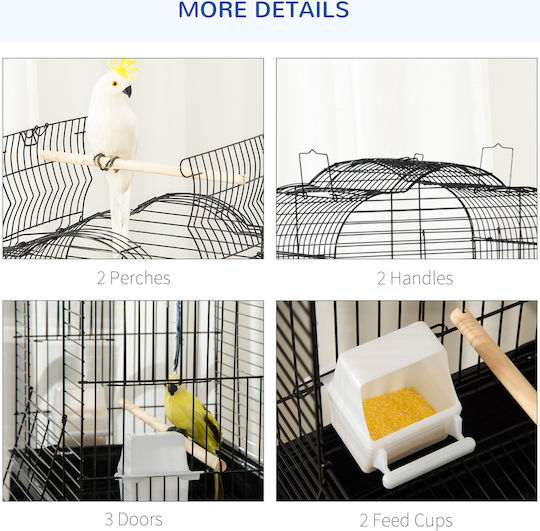 Pawhut Rodent Cage 46x36x130cm