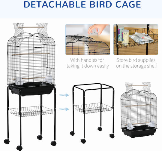 Pawhut Rodent Cage 46x36x130cm