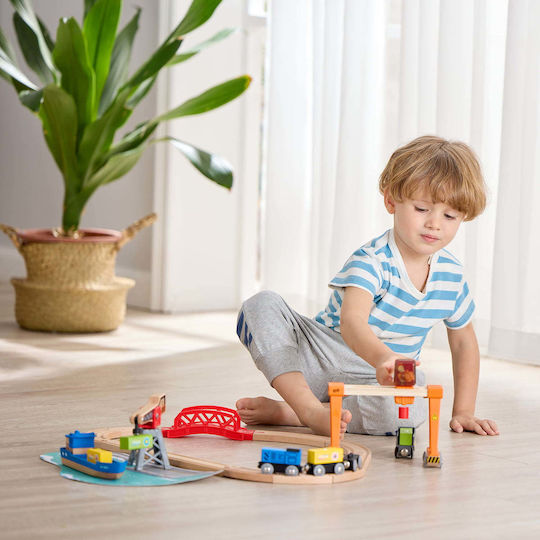 Hape Set with Train made of Wood for 3+ years+ Years