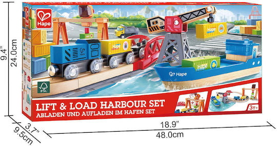 Hape Set with Train made of Wood for 3+ years+ Years