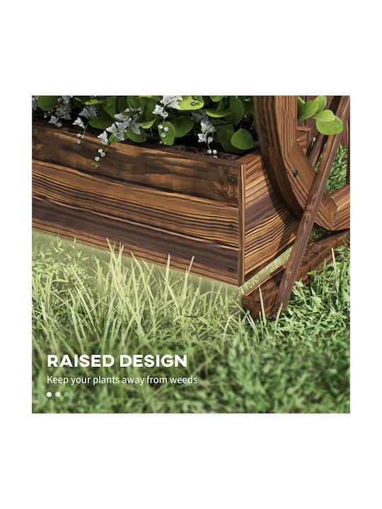 Outsunny Wooden Planter Box 55x32x56cm