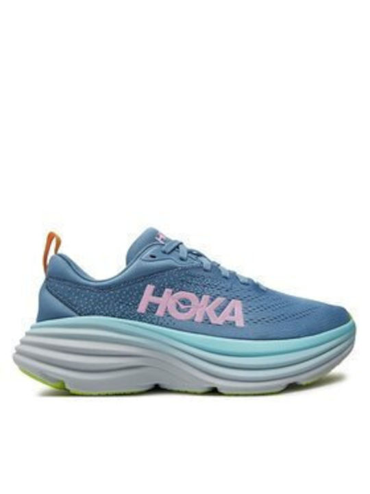 Hoka Bondi 8 Women's Running Sport Shoes Blue