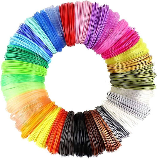 Filamente PLA Pentru Imprimante 3D 1.75mm Multicolore 90 Bucăți Refill