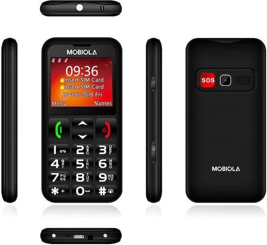 Mobiola Mobiola MB700 Dual-SIM (32MB/32MB) Handy mit Großen Tasten Schwarz