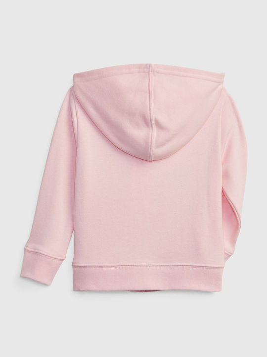 GAP Cardigan pentru copii din material frotirat cu glugă Roz