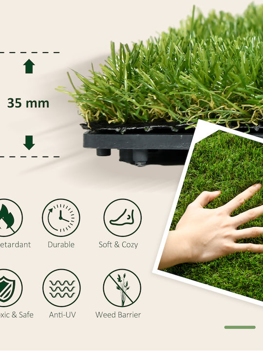 Outsunny Συνθετικό Πάνελ Φυλλωσιάς 30x30cm 10τμχ