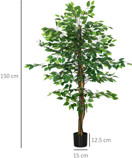 Plantă Artificială în Ghiveci Green 150cm HomCom