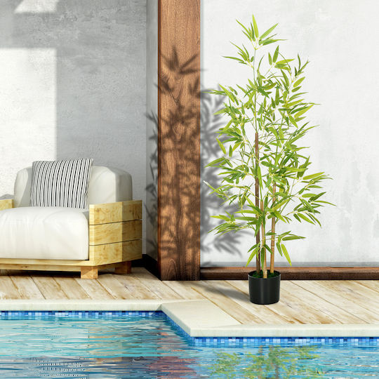 Изкуствено растение в саксия Бамбук Green 120см HomCom