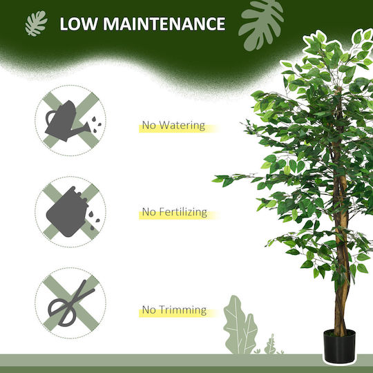 Plantă Artificială în Ghiveci Green 150cm HomCom