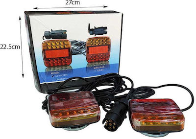 LED Car Towing & Trailer Light Set Waterproof with Magnet 12V 2pcs