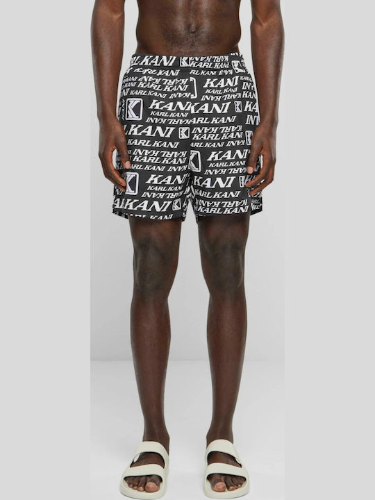 Men's Swimwear Shorts Black with Patterns