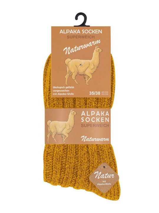 Norweger Ανδρικές Κάλτσες Μουσταρδί - Καφέ 2Pack