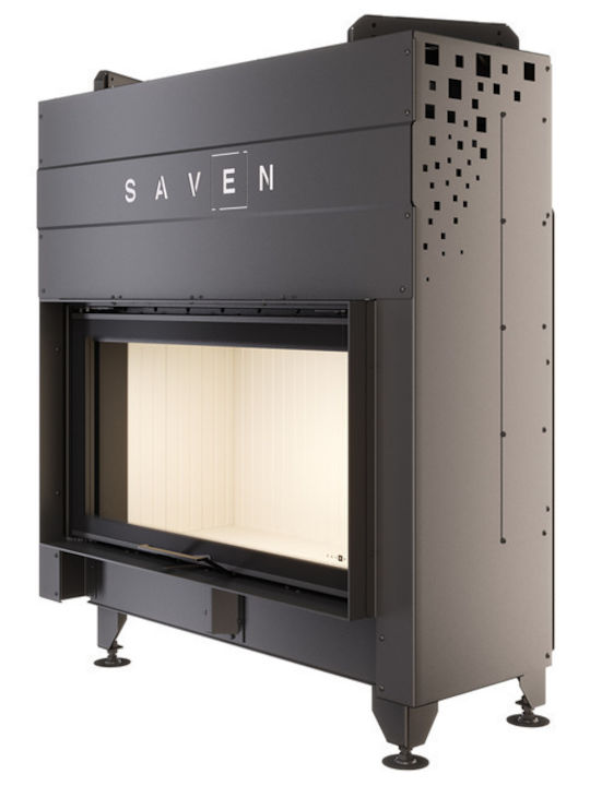 Saven Ενεργειακό Τζάκι Ξύλου 19kW Ίσιο με Συρόμενες Πόρτες Κλειστού Δοχείου