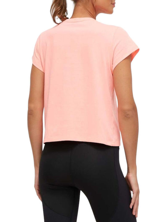 DKNY Women's Athletic Blouse Short Sleeve Coral