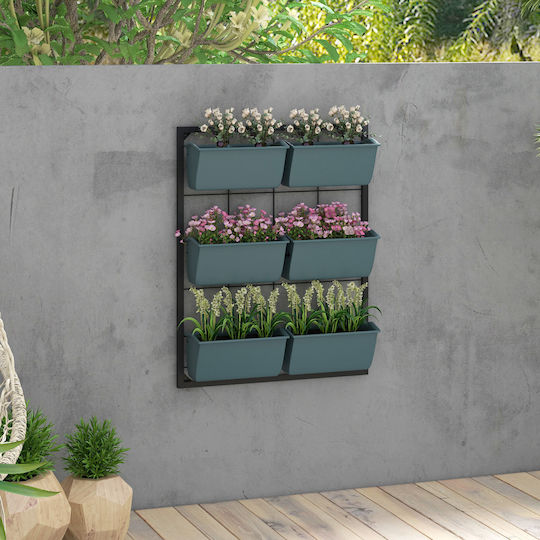 Outsunny Pot Plastic Dark Green 52x14x66cm.