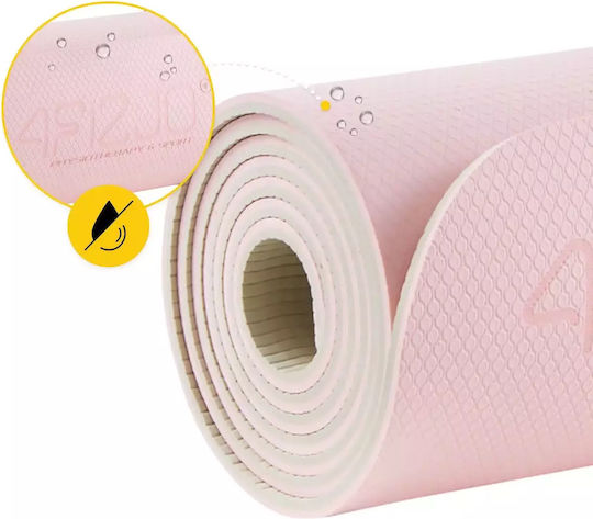 4FIZJO Στρώμα Γυμναστικής Pilates Ροζ με Ιμάντα Μεταφοράς (180x60cm)