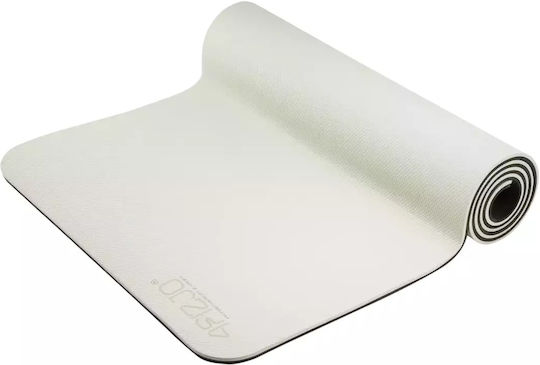 4FIZJO Στρώμα Γυμναστικής Yoga Άσπρο - Μαύρο (180x60x0.6cm)