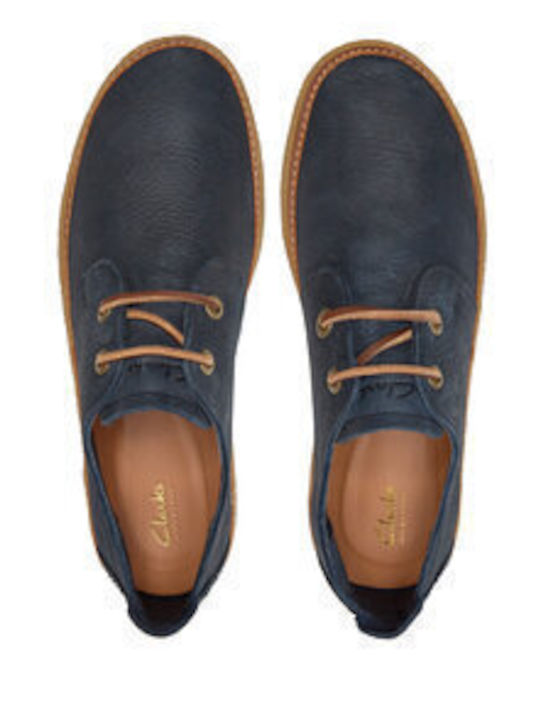 Clarkwood Low Men's Leather Casual Shoes Blue