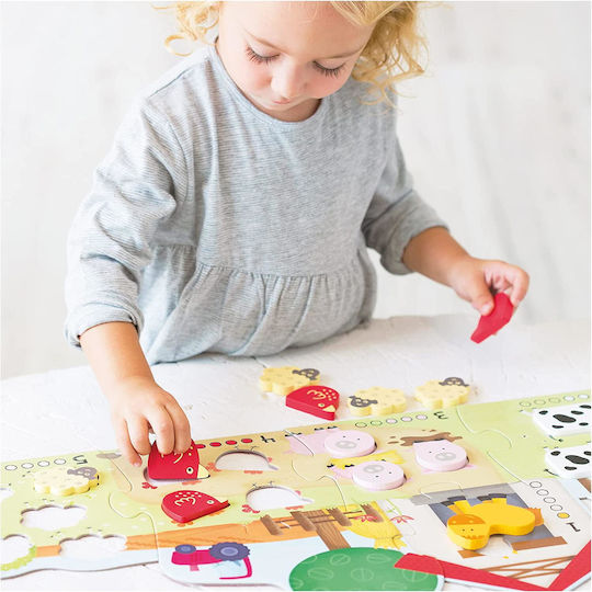 Puzzle pentru Copii cu Îmbinări Farm pentru 2+ ani+ Ani 6buc Galt Toys