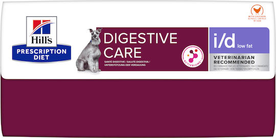 Hill's Prescription Diet Canine i/d Digestive Care Low Fat 1.5kg Trockenfutter für Hunde Diät mit Huhn