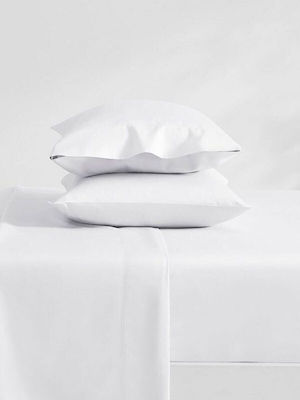 Sunshine Hotel Sheet White King Size 280x300cm Cotton 1pcs