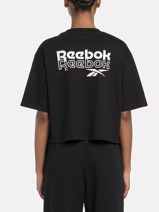 Reebok Γυναικείο T-shirt Μαύρο