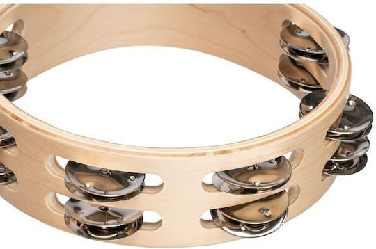 Nino Percussion Brown Wooden Hand Tambourine