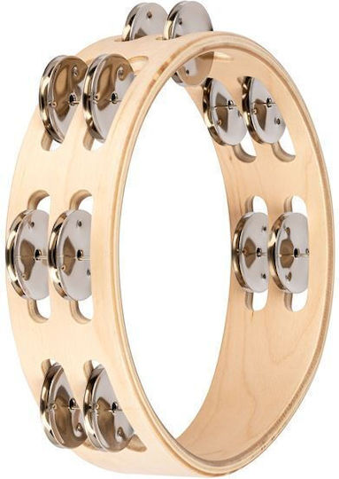 Nino Percussion Brown Wooden Hand Tambourine