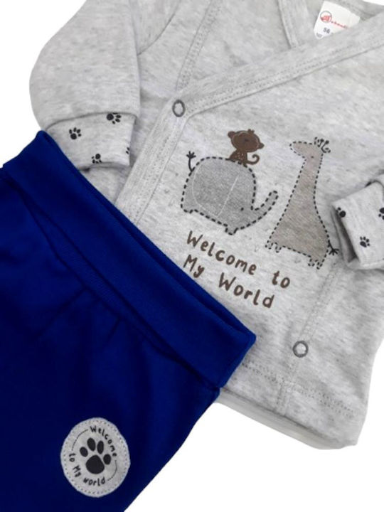 Beboulino Kids Clothing Set with Gray Pants 2 Pieces