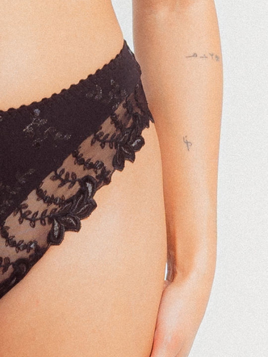 Women's Brazil with Lace Black