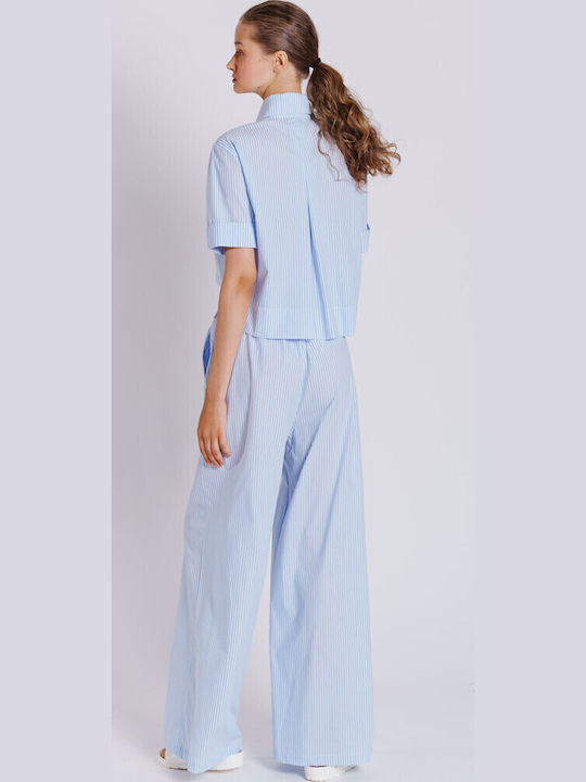 Collectiva Noir Γυναικείο Πουκάμισο Light Blue