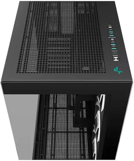 Deepcool CH780 Gaming Full Tower Κουτί Υπολογιστή με Πλαϊνό Παράθυρο και RGB Φωτισμό Μαύρο