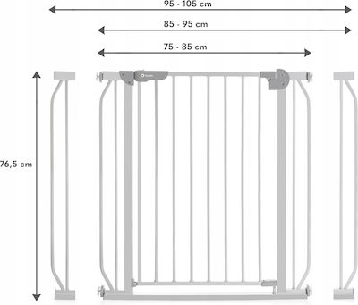 Lionelo Truus Slim Metallic Porți de siguranță cu șuruburi Maro 105cm 1buc