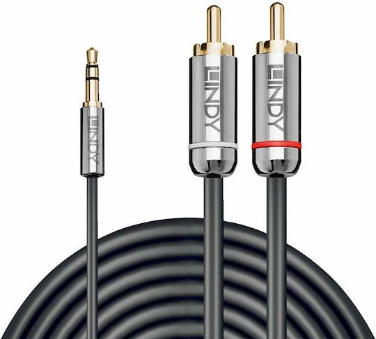 Lindy Audio Cable 3.5mm Male - 2x RCA Male Black S7715219