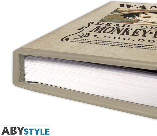 Abysse One Piece Σημειωματάριο A5 50 Φύλλων με Σκληρό Εξώφυλλο Μπεζ