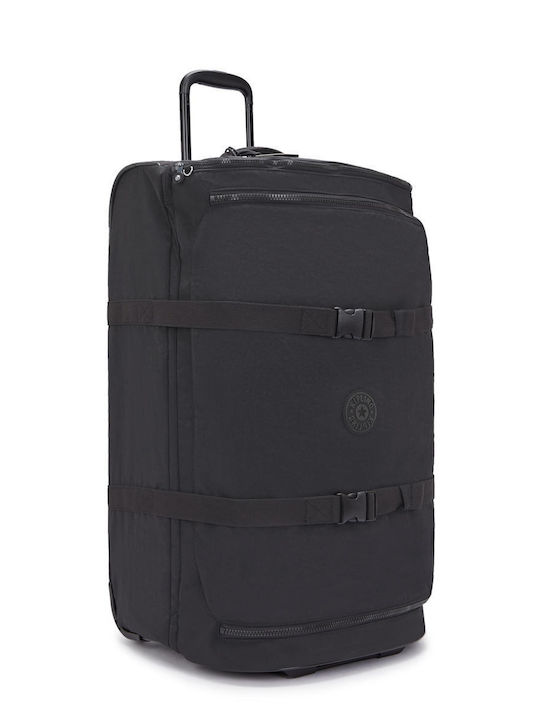Kipling Μεγάλη Βαλίτσα Ταξιδίου Υφασμάτινη Black με 4 Ρόδες Ύψους 76εκ.