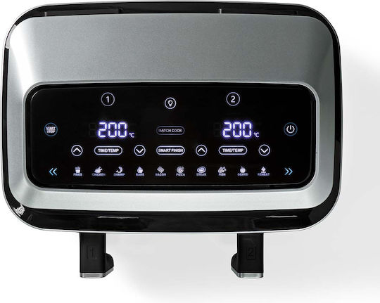 Nedis Friteuză cu aer cu Wi-Fi & Coș Detașabil Dublu 8.4lt Negru KAAF320BK
