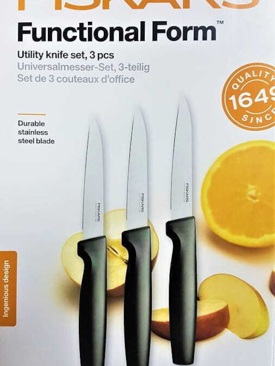 Fiskars Set Cuțite din Oțel Inoxidabil 11cm 1057563 3buc