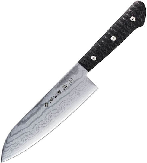 Tojiro Gai Cuțit Santoku din Oțel Damasc 17cm